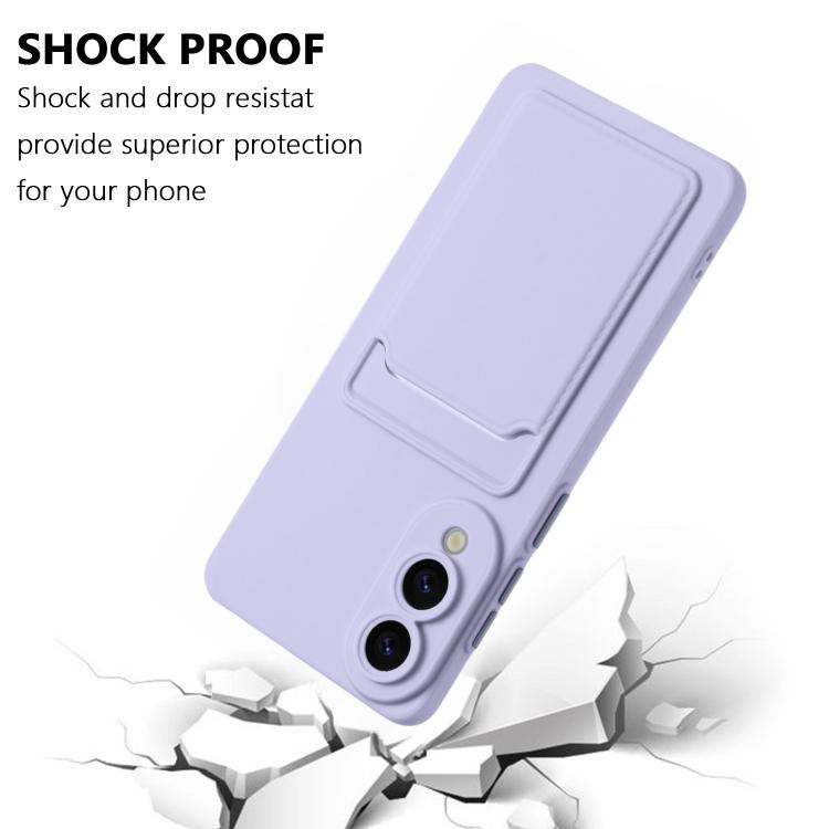 For Samsung Galaxy S25 Edge 5G Skin Feel Card Contrast Color Button TPU Phone Case