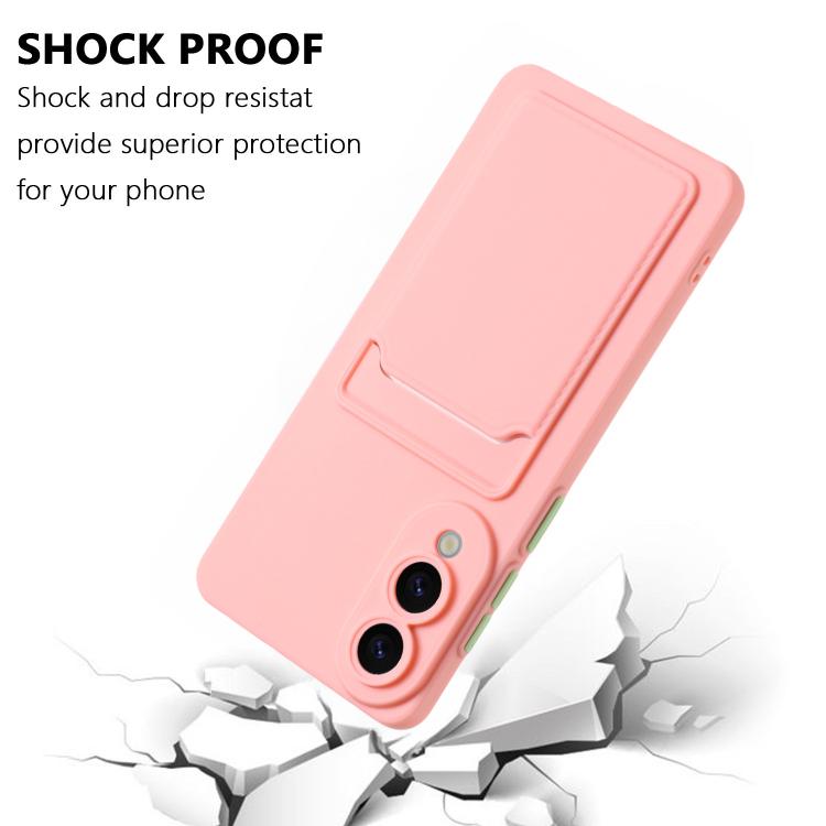For Samsung Galaxy S25 Edge 5G Skin Feel Card Contrast Color Button TPU Phone Case