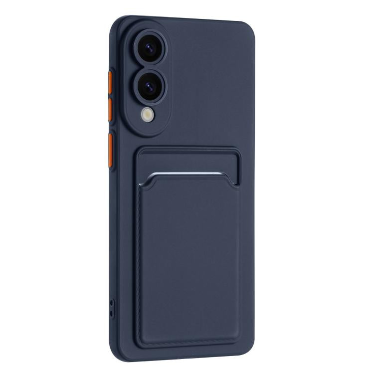 For Samsung Galaxy S25 Edge 5G Skin Feel Card Contrast Color Button TPU Phone Case