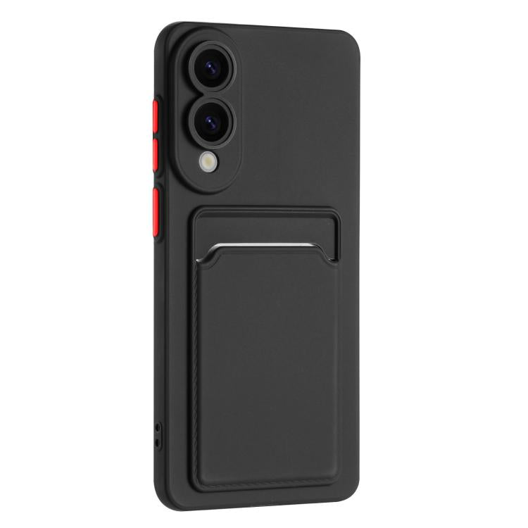 For Samsung Galaxy S25 Edge 5G Skin Feel Card Contrast Color Button TPU Phone Case