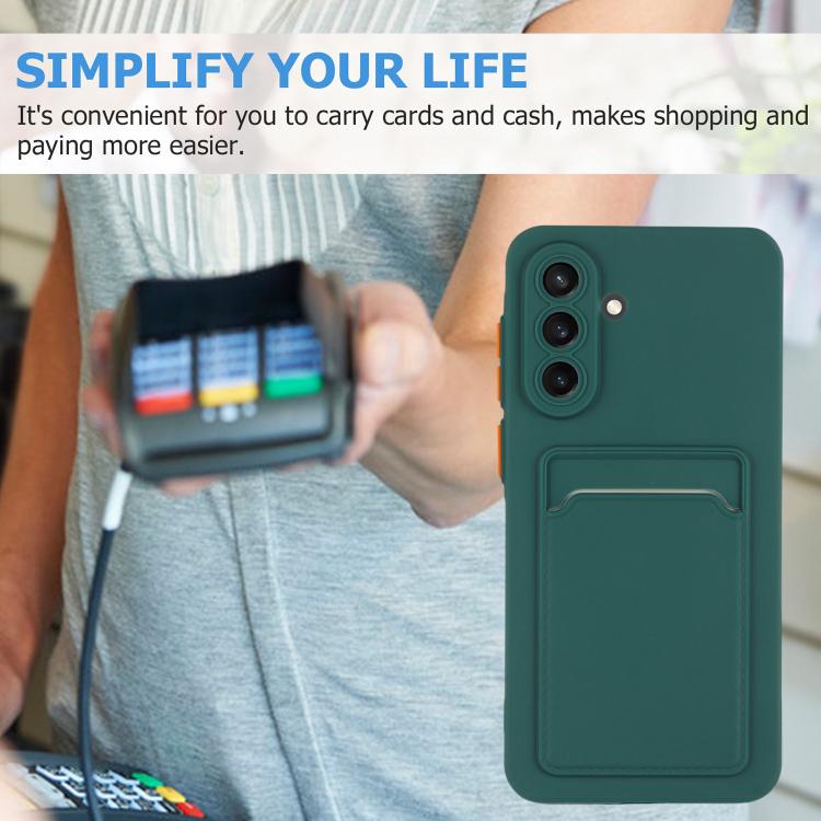 For Samsung Galaxy A36 5G Skin Feel Card Contrast Color Button TPU Phone Case