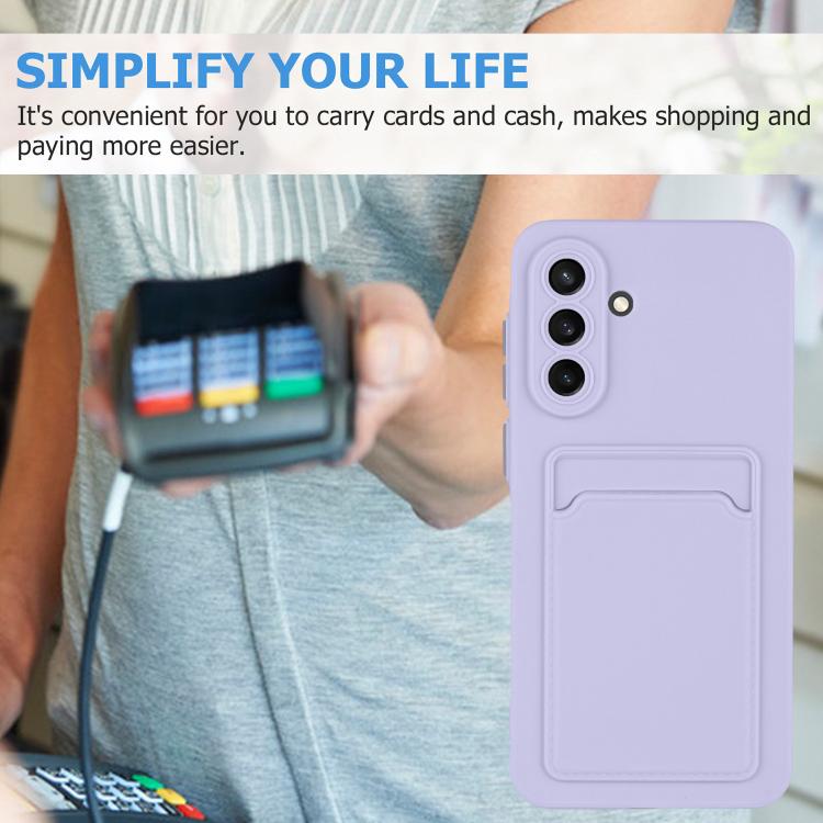 For Samsung Galaxy A56 5G Skin Feel Card Contrast Color Button TPU Phone Case