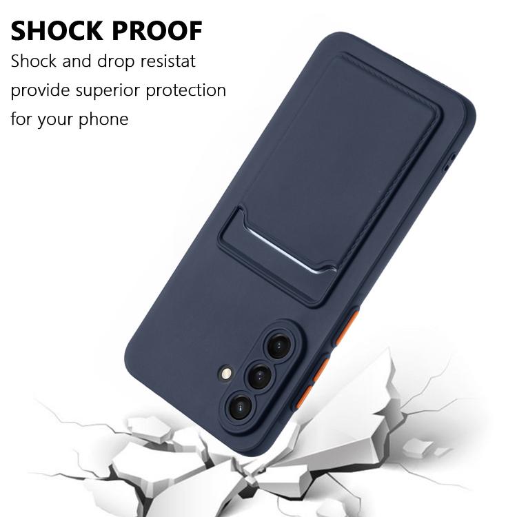 For Samsung Galaxy A56 5G Skin Feel Card Contrast Color Button TPU Phone Case