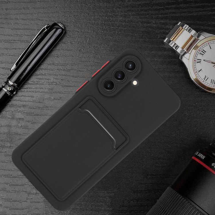 For Samsung Galaxy A56 5G Skin Feel Card Contrast Color Button TPU Phone Case