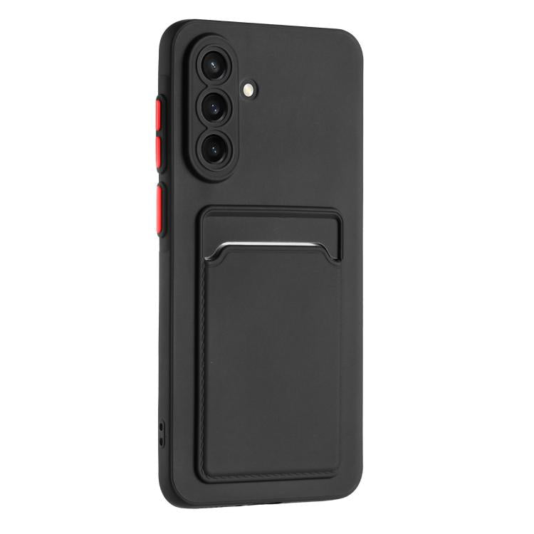 For Samsung Galaxy A56 5G Skin Feel Card Contrast Color Button TPU Phone Case