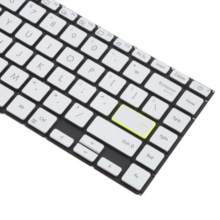 US Version Backlit Laptop Keyboard for Asus VivoBook S14 X421 X421DA X421UA X421EP X421EQ X421JQ X421FP X421FF X421FL - Silver