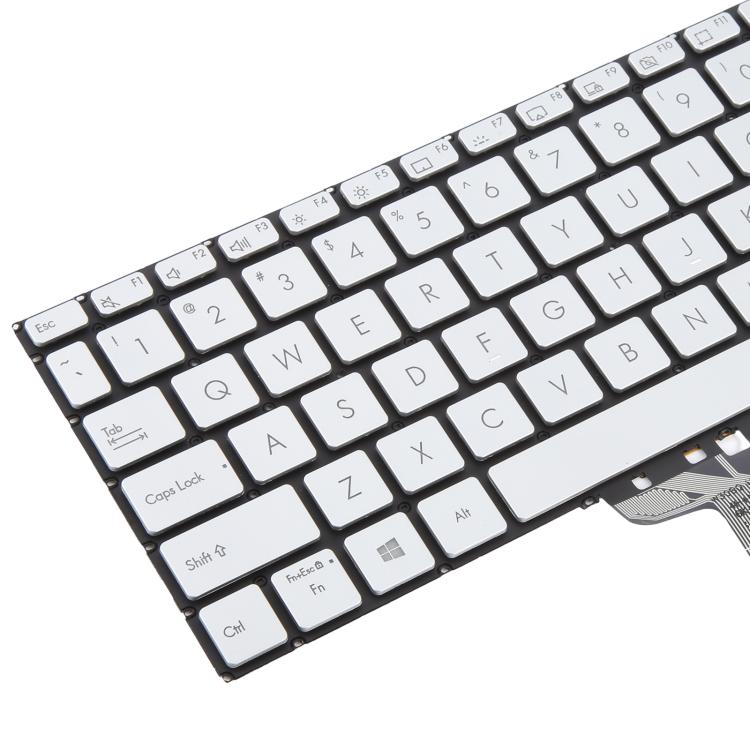 US Version Backlit Laptop Keyboard for Asus VivoBook S14 X421 X421DA X421UA X421EP X421EQ X421JQ X421FP X421FF X421FL - Silver
