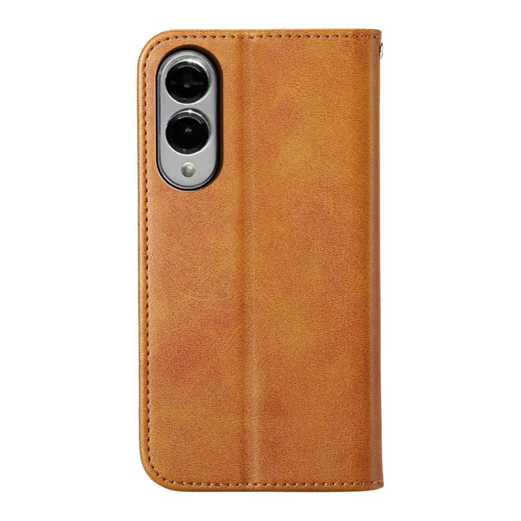For Samsung Galaxy S25 Edge 5G Cubic Grid Calf Texture Magnetic Leather Phone Case
