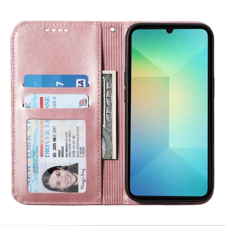 For Samsung Galaxy S25 Edge 5G Cubic Grid Calf Texture Magnetic Leather Phone Case