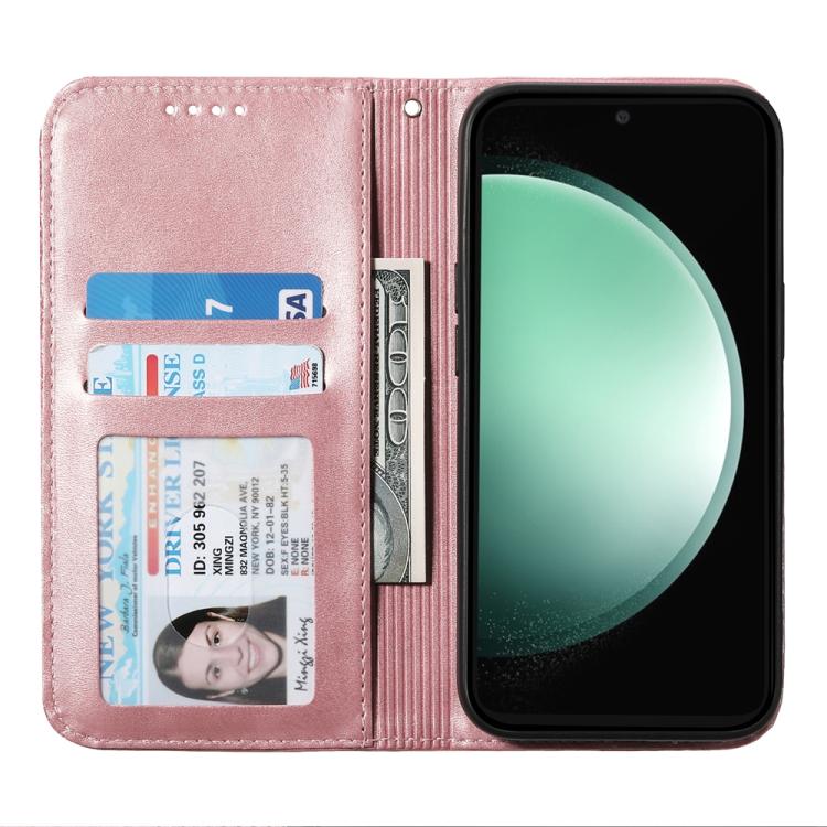 For Samsung Galaxy S25 FE 5G Cubic Grid Calf Texture Magnetic Leather Phone Case