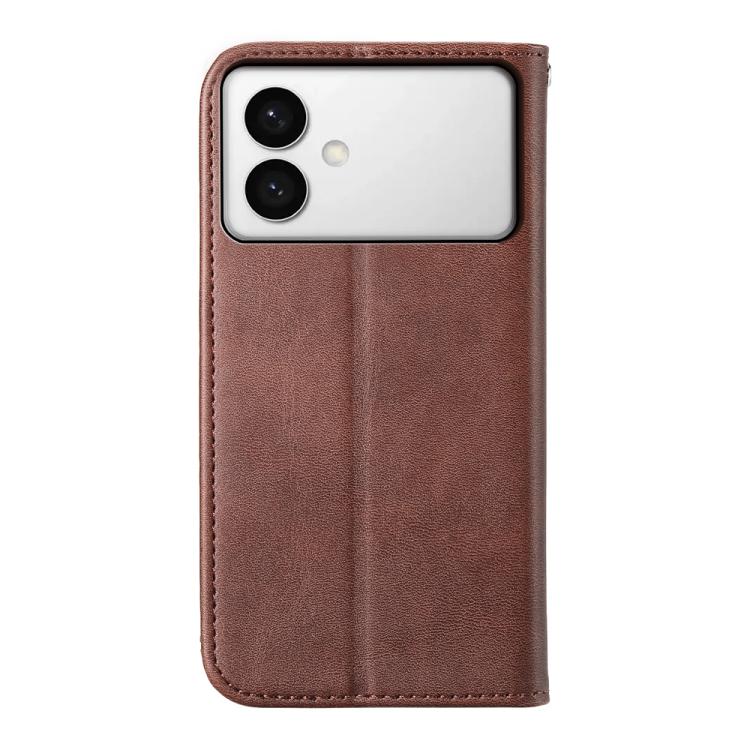 For Samsung Galaxy S26 Edge 5G Cubic Grid Calf Texture Magnetic Leather Phone Case