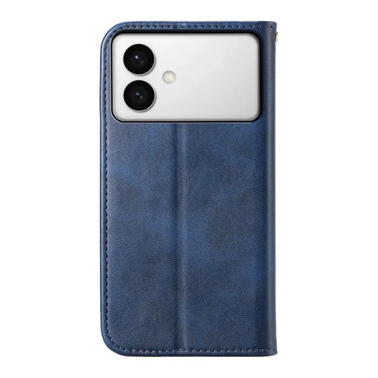 For Samsung Galaxy S26 Edge 5G Cubic Grid Calf Texture Magnetic Leather Phone Case