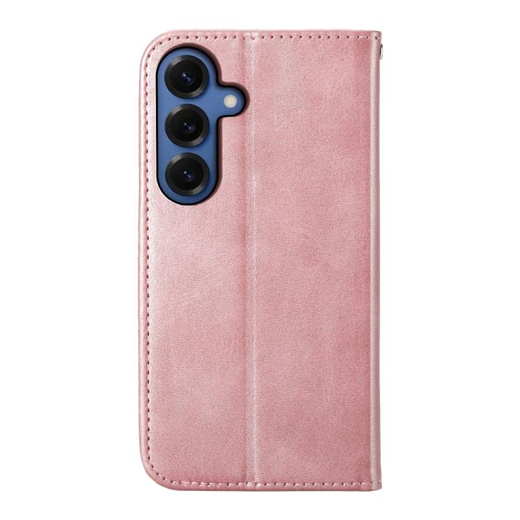 For Samsung Galaxy S26 5G Cubic Grid Calf Texture Magnetic Leather Phone Case
