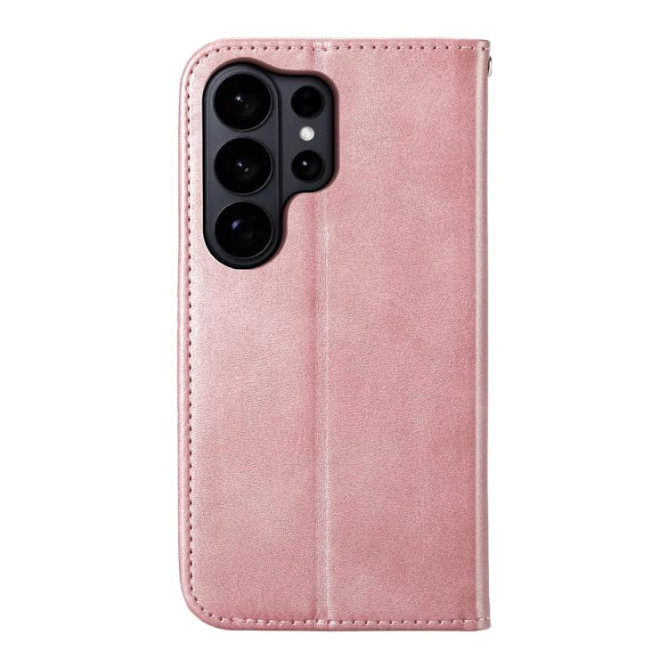 For Samsung Galaxy S26 Ultra 5G Cubic Grid Calf Texture Magnetic Leather Phone Case