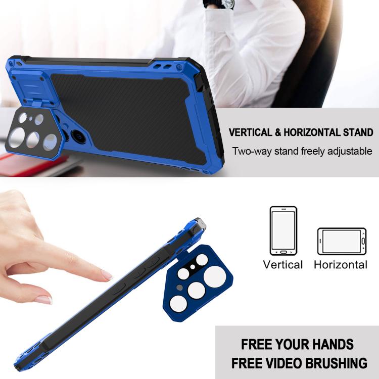 For Samsung Galaxy S24 Ultra 5G Shockproof Life Waterproof Dustproof Metal MagSafe Phone Case