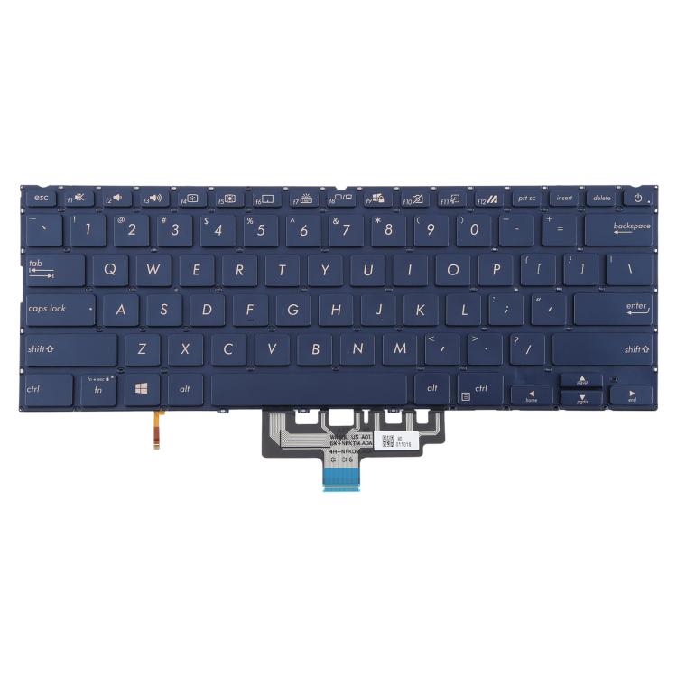 US Version Backlit Laptop Keyboard for Asus ZenBook 14 UX434 UX434F UX434FA UX434FL UX434FLC - Blue