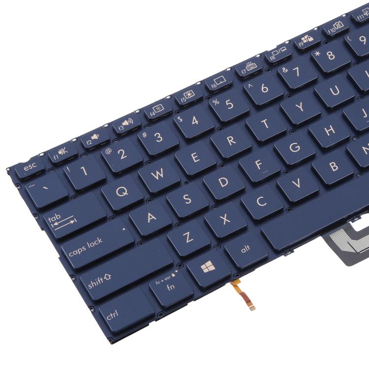 US Version Backlit Laptop Keyboard for Asus ZenBook 14 UX434 UX434F UX434FA UX434FL UX434FLC - Blue