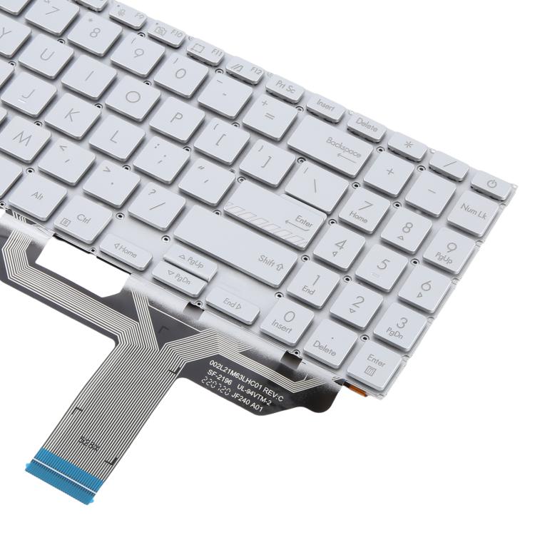 US Version Backlit Laptop Keyboard for Asus Vivobook 15 X1502 X1502ZA X1502Z X1502VA B1502 B1502CBA - Silver