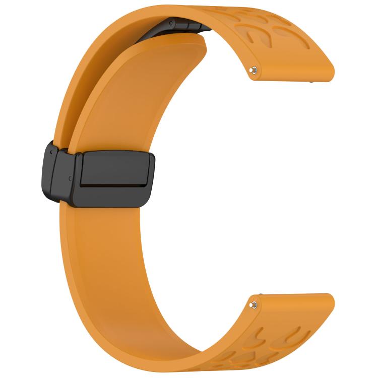 18mm Kalebol Universal Leopard Print Magnetic Folding Buckle Silicone Strap