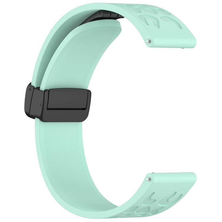 18mm Kalebol Universal Leopard Print Magnetic Folding Buckle Silicone Strap