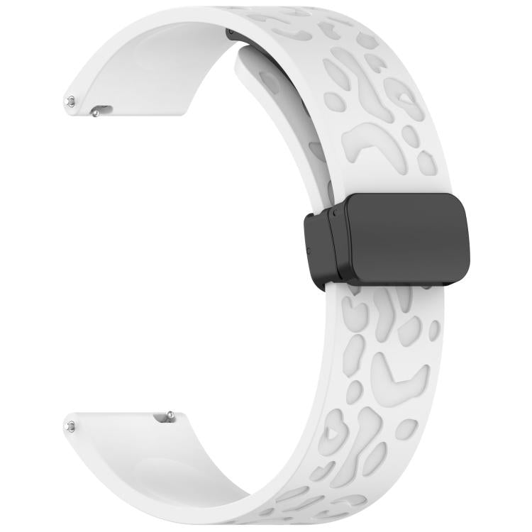20mm Kalebol Universal Leopard Print Magnetic Folding Buckle Silicone Strap