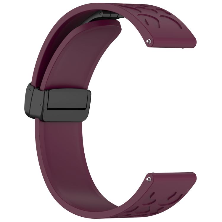 22mm Kalebol Universal Leopard Print Magnetic Folding Buckle Silicone Strap