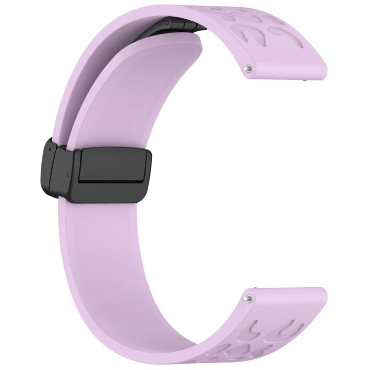 22mm Kalebol Universal Leopard Print Magnetic Folding Buckle Silicone Strap