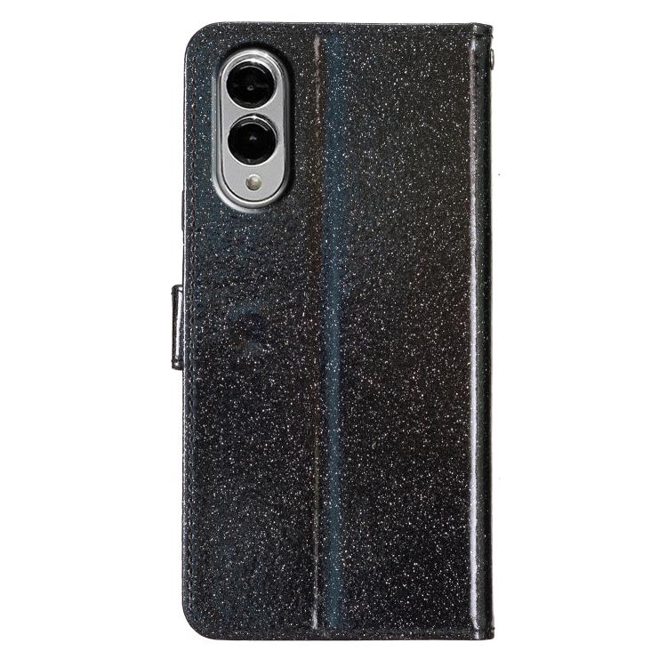 For Samsung Galaxy S25 Edge 5G Glitter Powder Flip Leather Phone Case