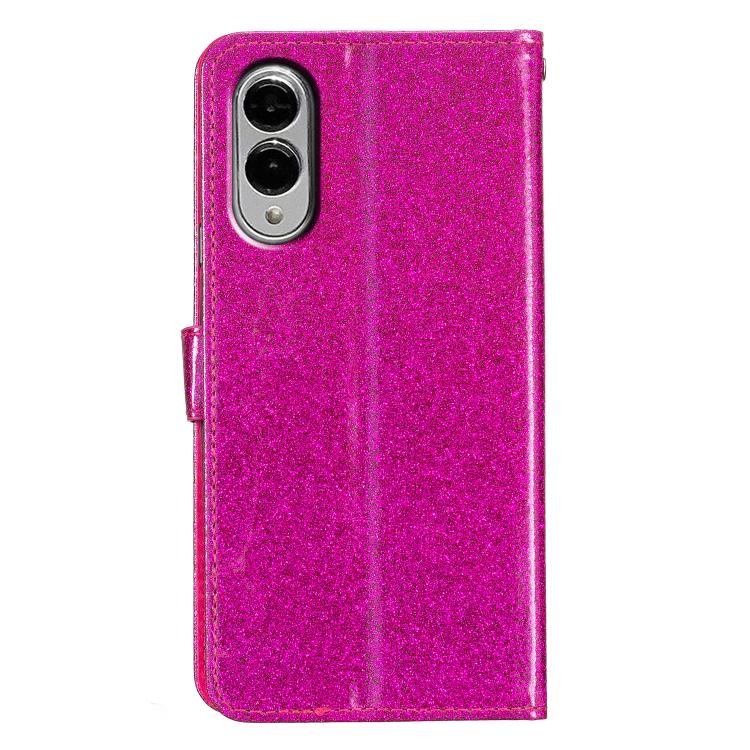 For Samsung Galaxy S25 Edge 5G Glitter Powder Flip Leather Phone Case