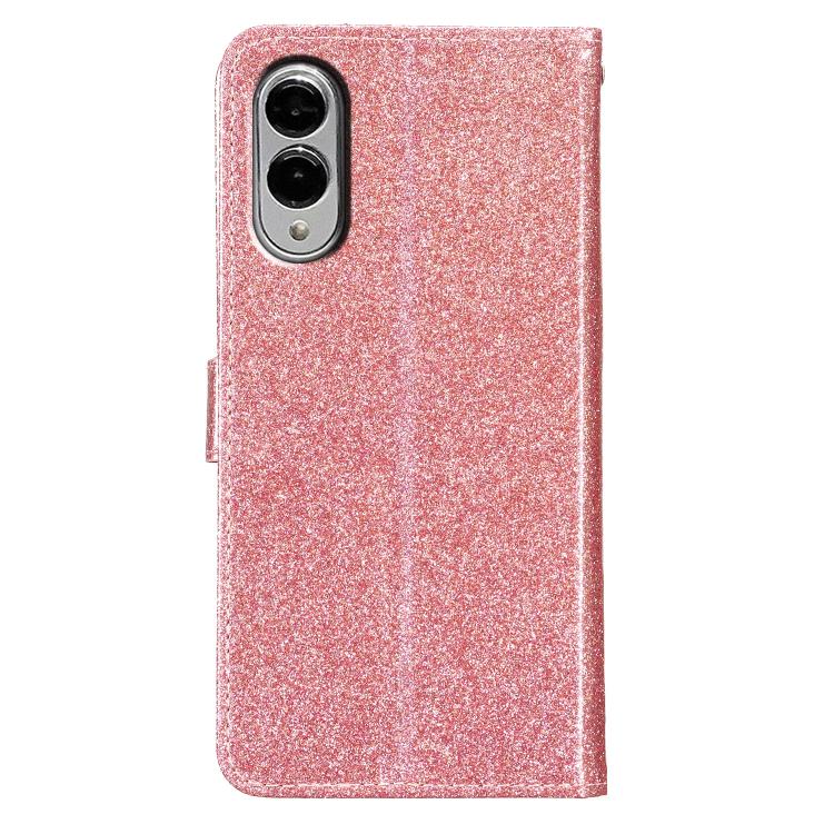 For Samsung Galaxy S25 Edge 5G Glitter Powder Flip Leather Phone Case