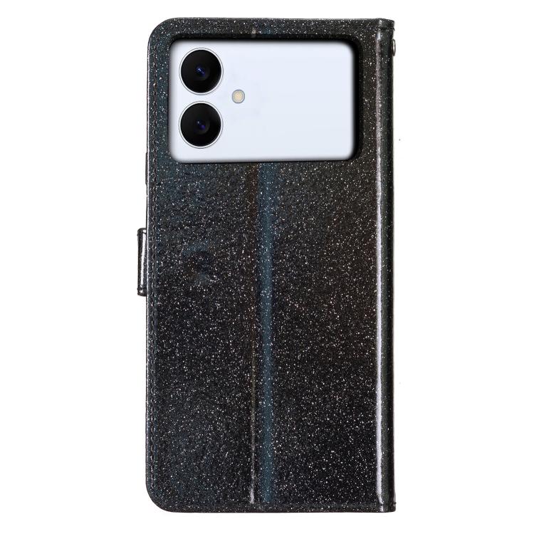 For Samsung Galaxy S26 Edge 5G Glitter Powder Flip Leather Phone Case