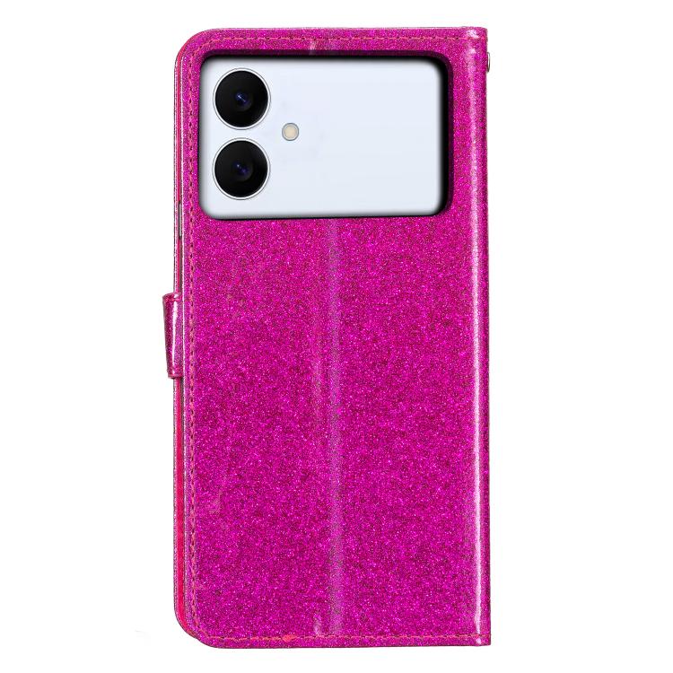 For Samsung Galaxy S26 Edge 5G Glitter Powder Flip Leather Phone Case