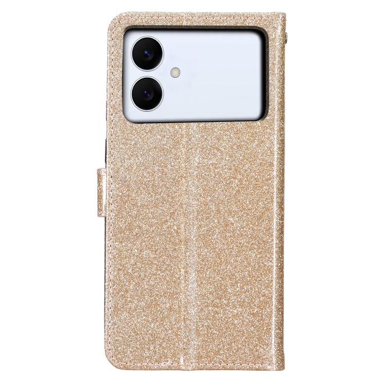 For Samsung Galaxy S26 Edge 5G Glitter Powder Flip Leather Phone Case