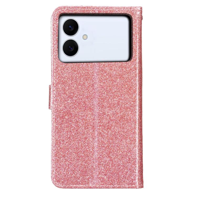 For Samsung Galaxy S26 Edge 5G Glitter Powder Flip Leather Phone Case