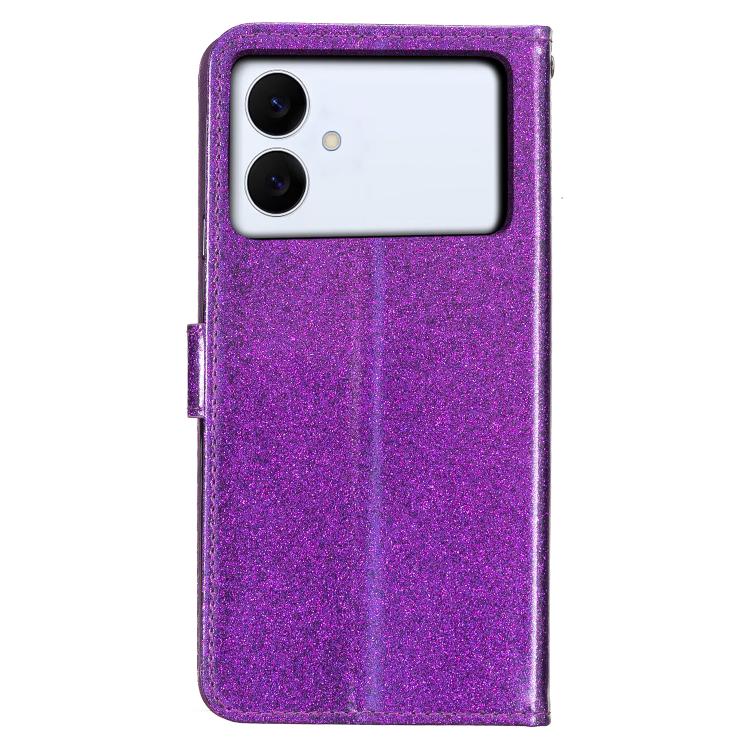 For Samsung Galaxy S26 Edge 5G Glitter Powder Flip Leather Phone Case
