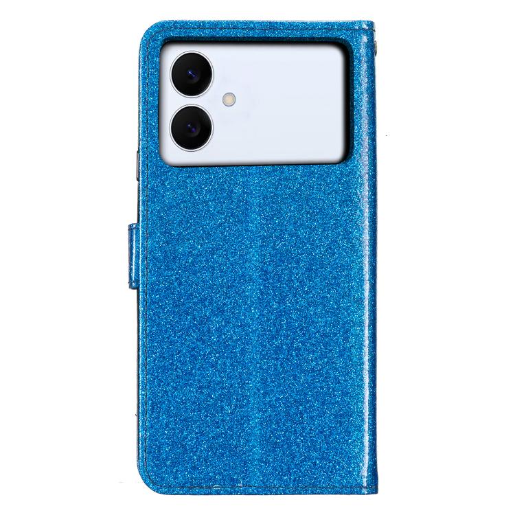 For Samsung Galaxy S26 Edge 5G Glitter Powder Flip Leather Phone Case
