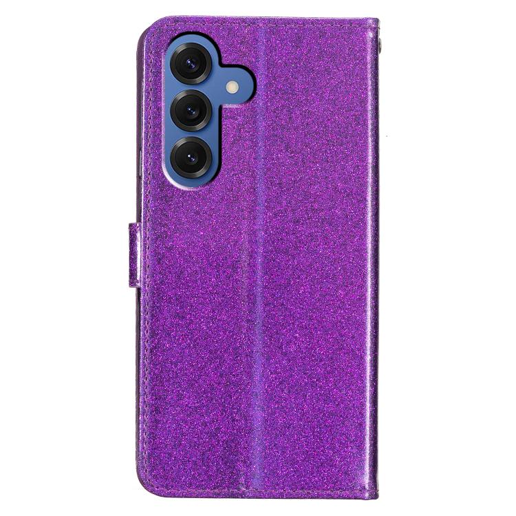For Samsung Galaxy S26 5G Glitter Powder Flip Leather Phone Case
