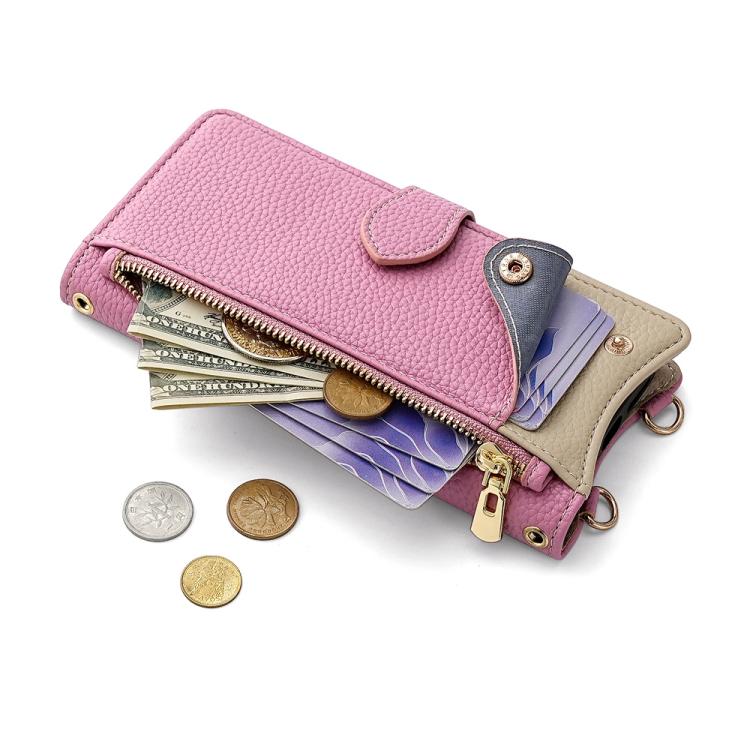 For TCL 503 Crossbody Chain Fishtail Litchi Leather Phone Case