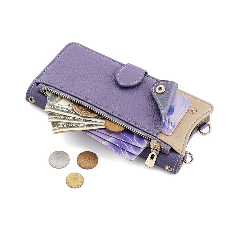 For TCL 503 Crossbody Chain Fishtail Litchi Leather Phone Case