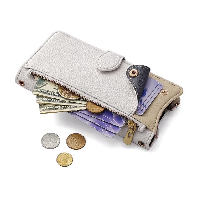 For TCL 503 Crossbody Chain Fishtail Litchi Leather Phone Case