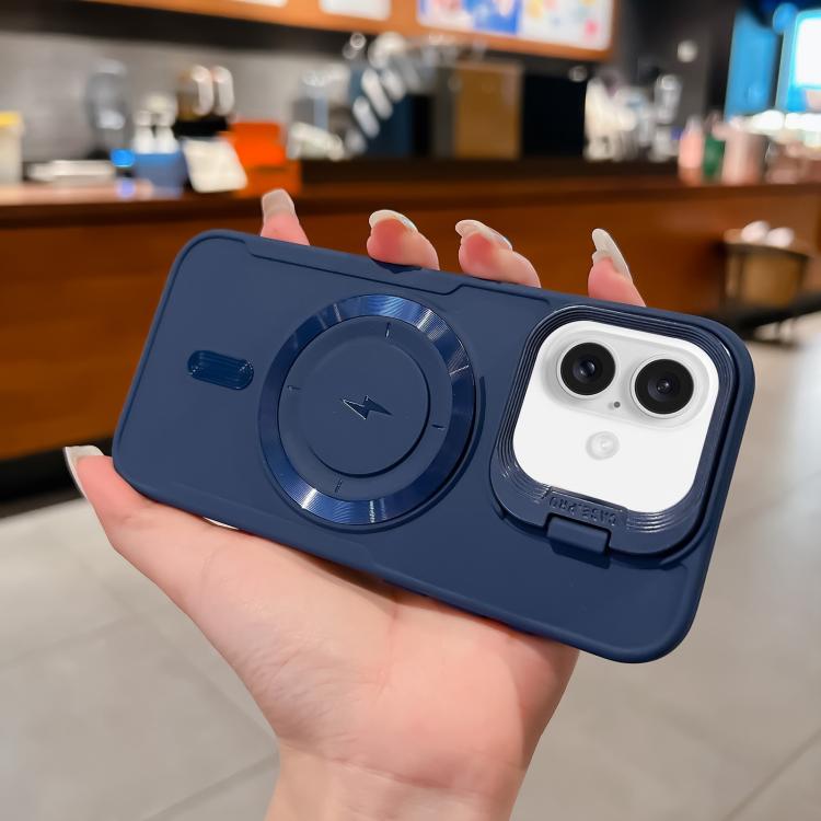 For iPhone 16 Lens Frame Holder Blade MagSafe Phone Case
