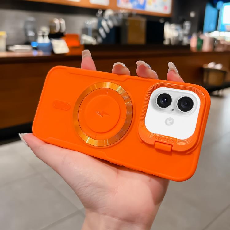 For iPhone 16 Lens Frame Holder Blade MagSafe Phone Case