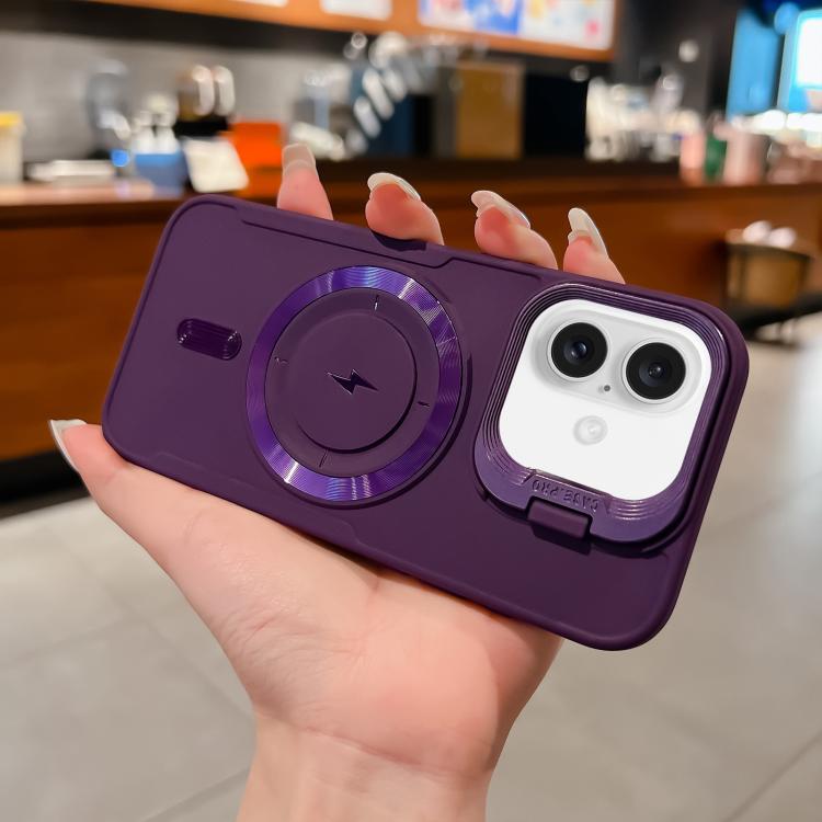 For iPhone 16 Lens Frame Holder Blade MagSafe Phone Case
