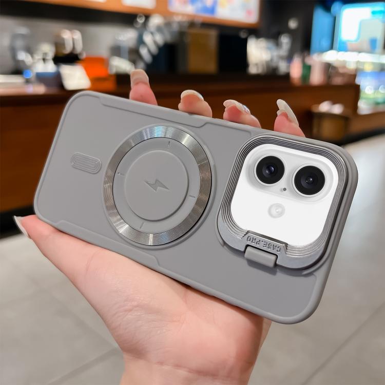 For iPhone 16 Lens Frame Holder Blade MagSafe Phone Case