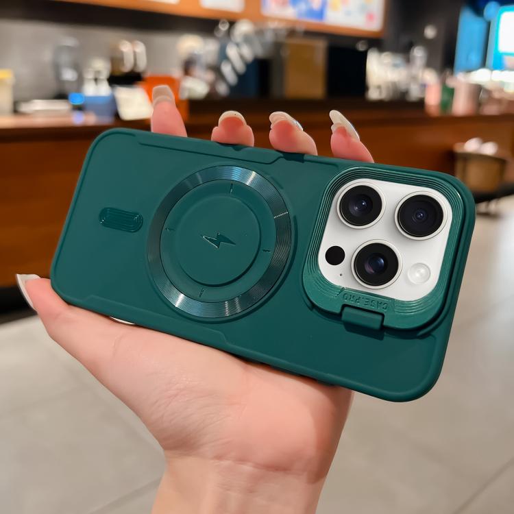 For iPhone 15 Pro Max Lens Frame Holder Blade MagSafe Phone Case