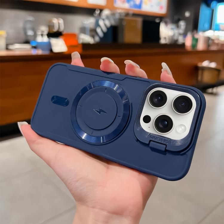 For iPhone 15 Pro Lens Frame Holder Blade MagSafe Phone Case