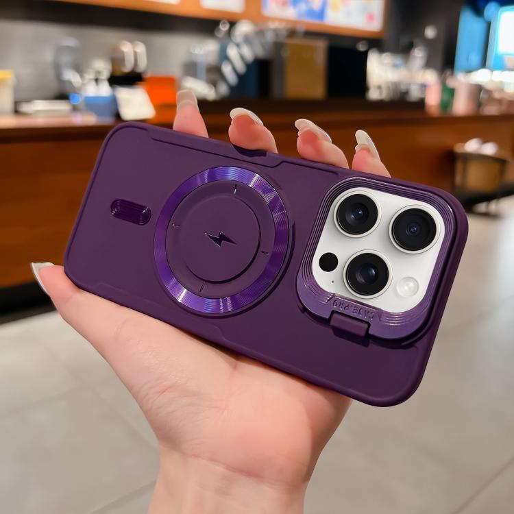 For iPhone 15 Pro Lens Frame Holder Blade MagSafe Phone Case