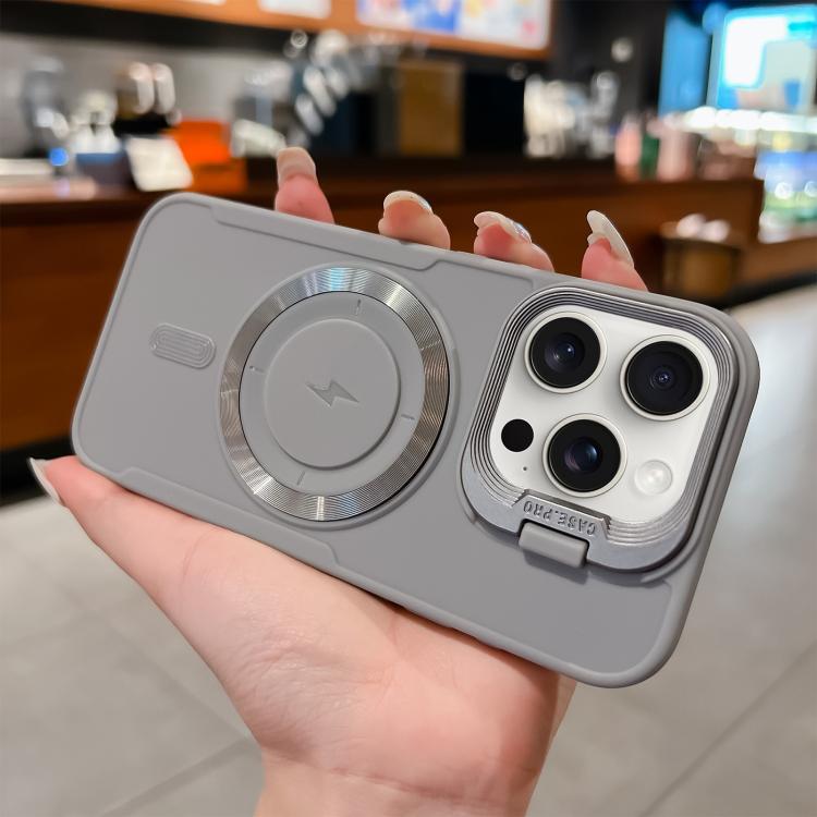 For iPhone 15 Pro Lens Frame Holder Blade MagSafe Phone Case