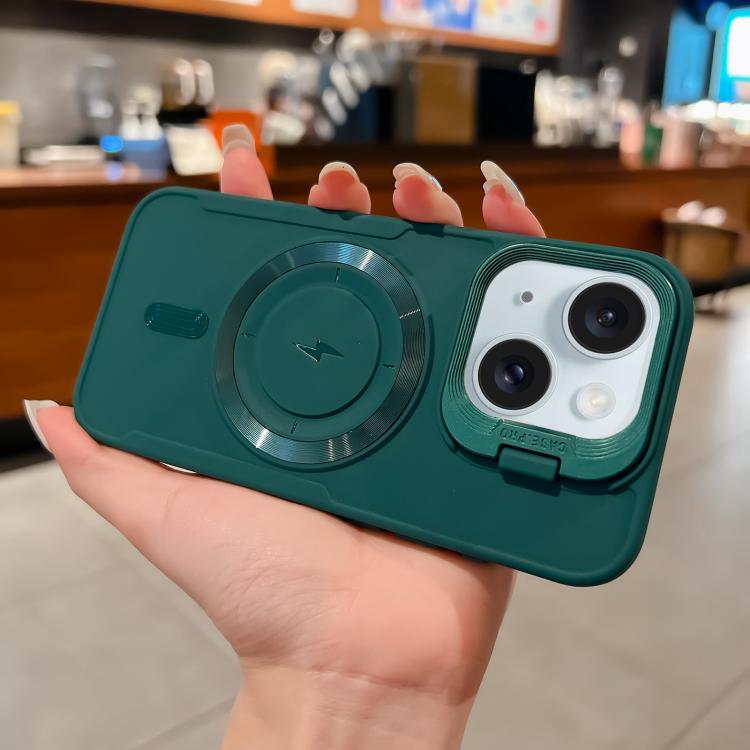 For iPhone 15 Lens Frame Holder Blade MagSafe Phone Case