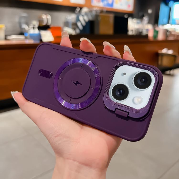 For iPhone 15 Lens Frame Holder Blade MagSafe Phone Case